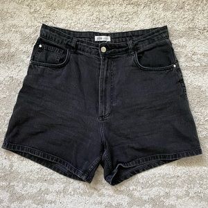 Zara High Rise Denim Shorts